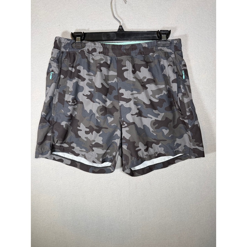 Birddogs Broomstick Mens L Camo Shorts Lined 6" Inseam Drawstring Summer Comfort